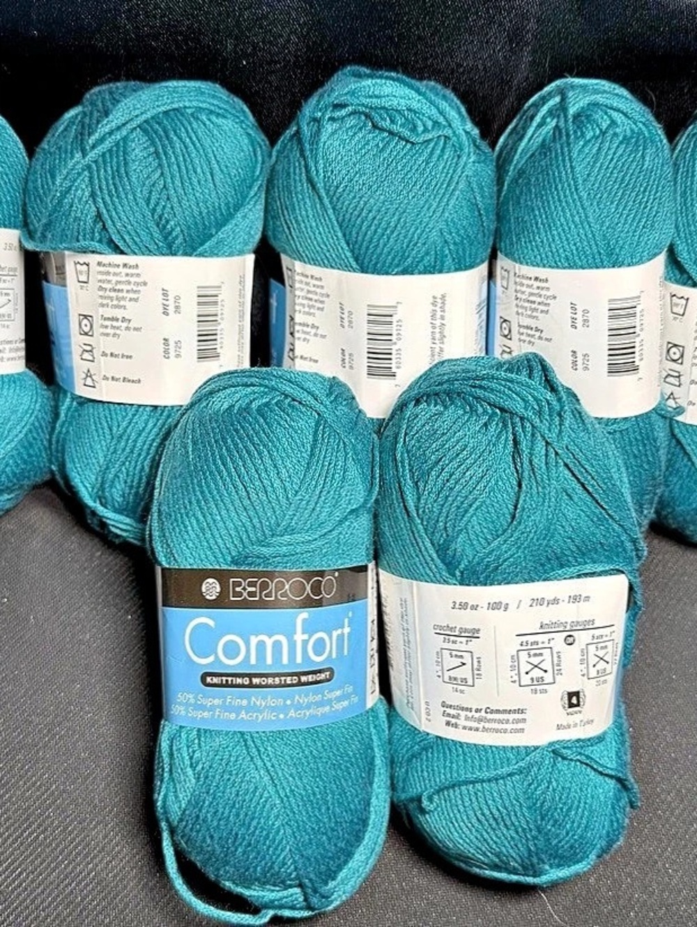 SUPER SOFT BERROCO Comfort Worsted Yarn Skein Lot Greenish Blue